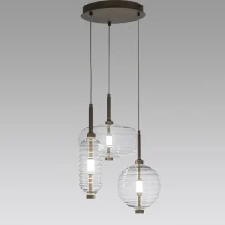 Lampadario Trinity 03 in bronzo di Mike Shilov