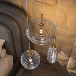 Lampadario Trinity 03 in bronzo di Mike Shilov