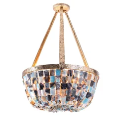 Lampadario Twiggy Agata in Ottone a 8 Luci