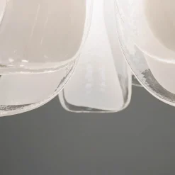 Lampadario Veneziana a 5 piani con 41 Elementi in Vetro Opalino