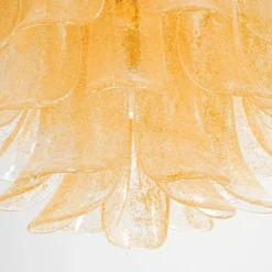 Lampadario Veneziana a 5 piani con 41 Elementi in Pulegoso Oro