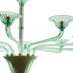 Lampadario Verde Moderno in vetro verde