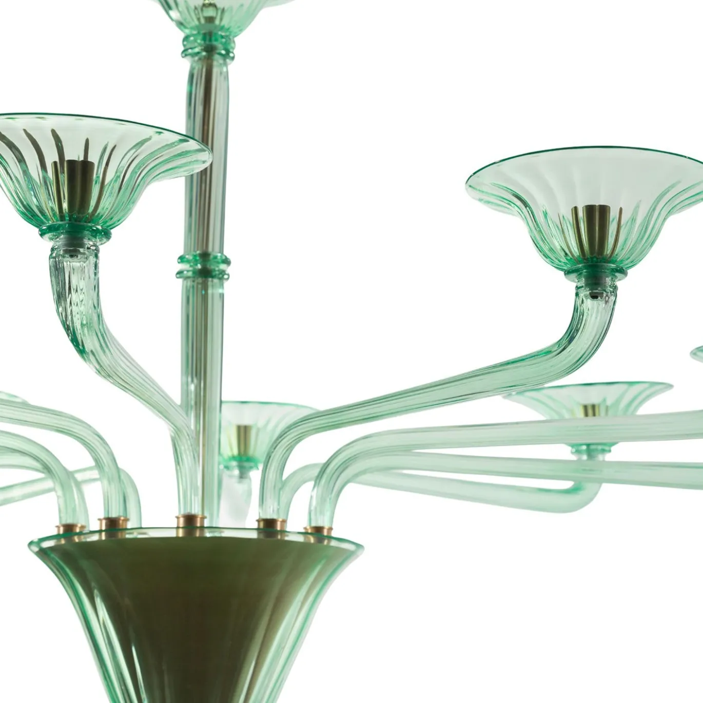 Lampadario Verde Moderno in vetro verde