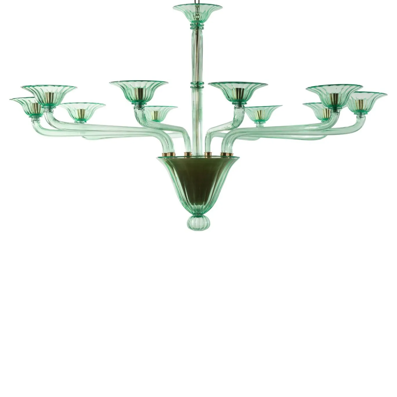 Lampadario Verde Moderno in vetro verde