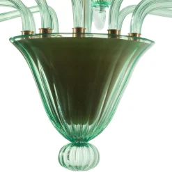 Lampadario Verde Moderno in vetro verde