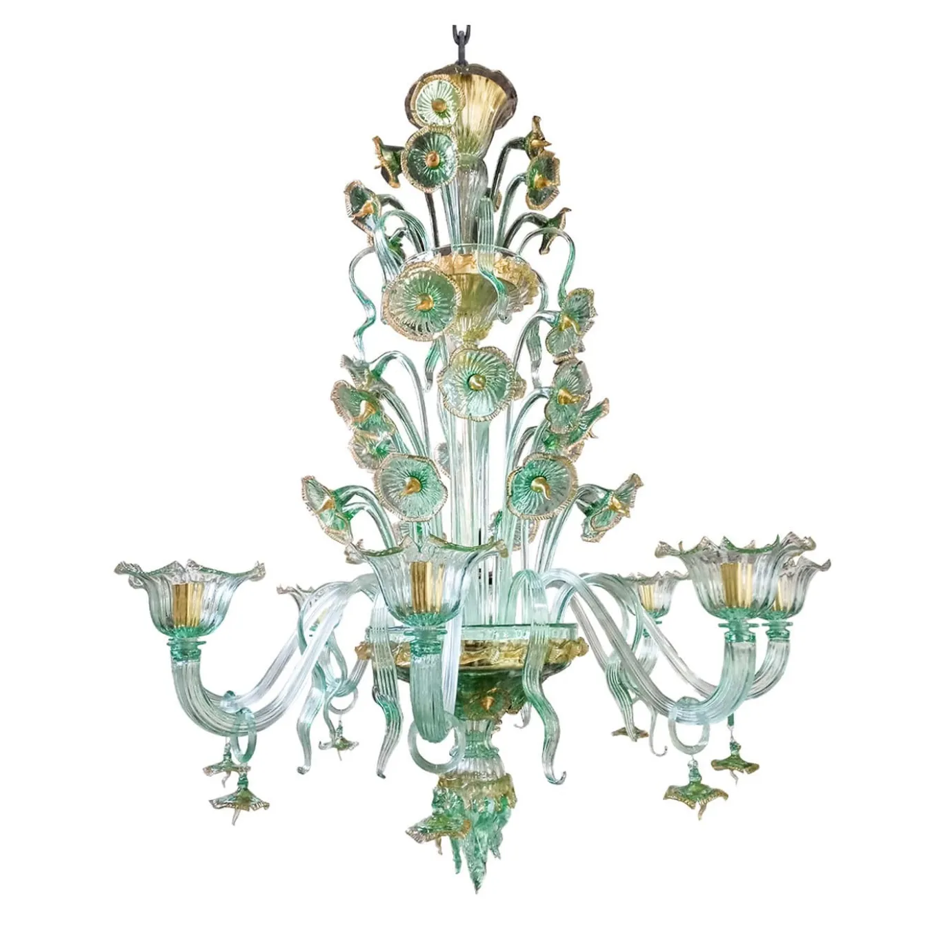 Lampadario verde Violante