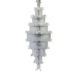 Lampadario Verticale Felci V205 in Vetro
