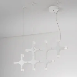 Lampadario Verticale Galaxy Bianco Opaco