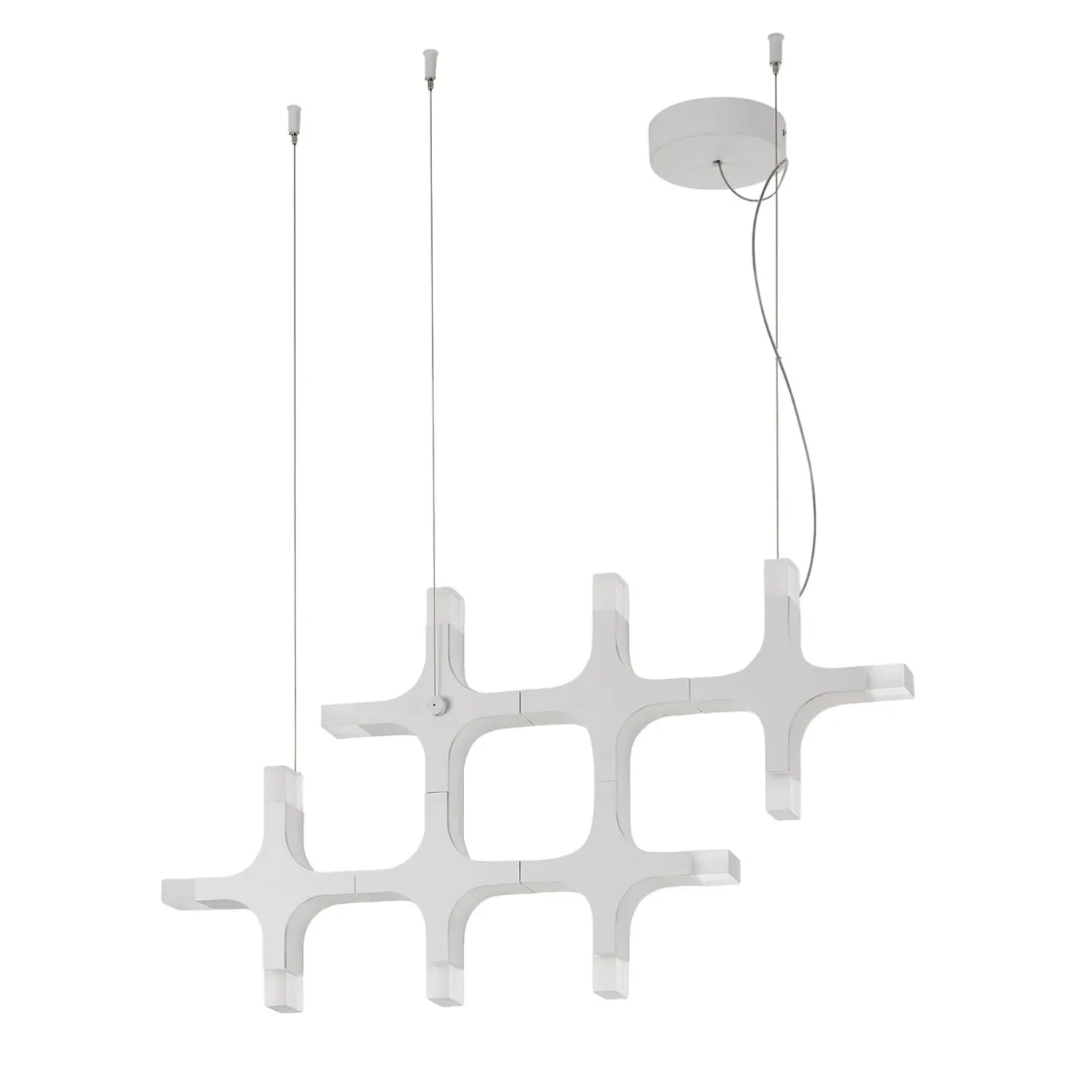 Lampadario Verticale Galaxy Bianco Opaco