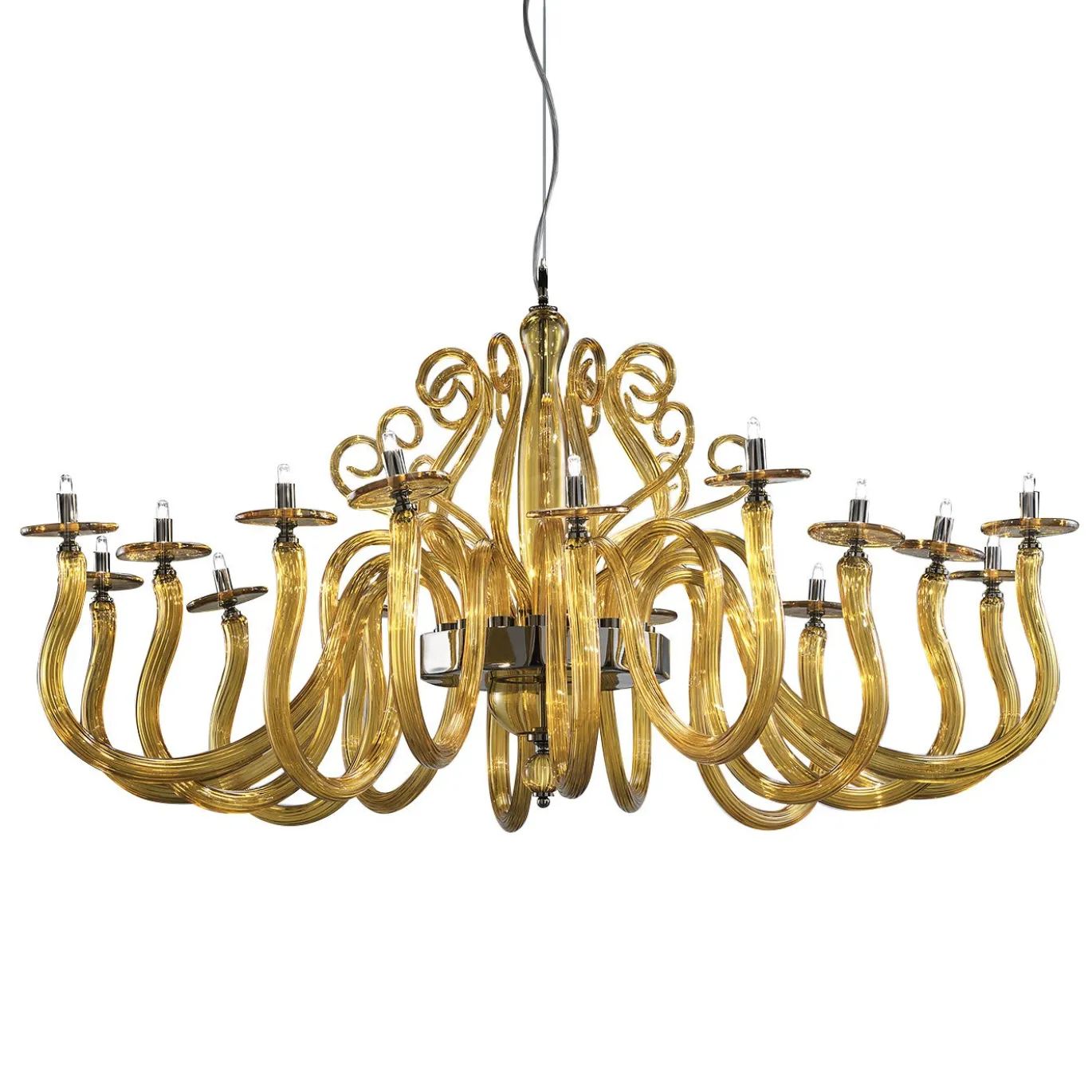 Lampadario Yncanto ambra 16 luci