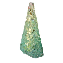 Lampada scultorea in vetro verde Conè