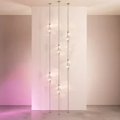 Lampade da pavimento a soffitto Il Pezzo 12 Composizione B in ottone con finitura nichel