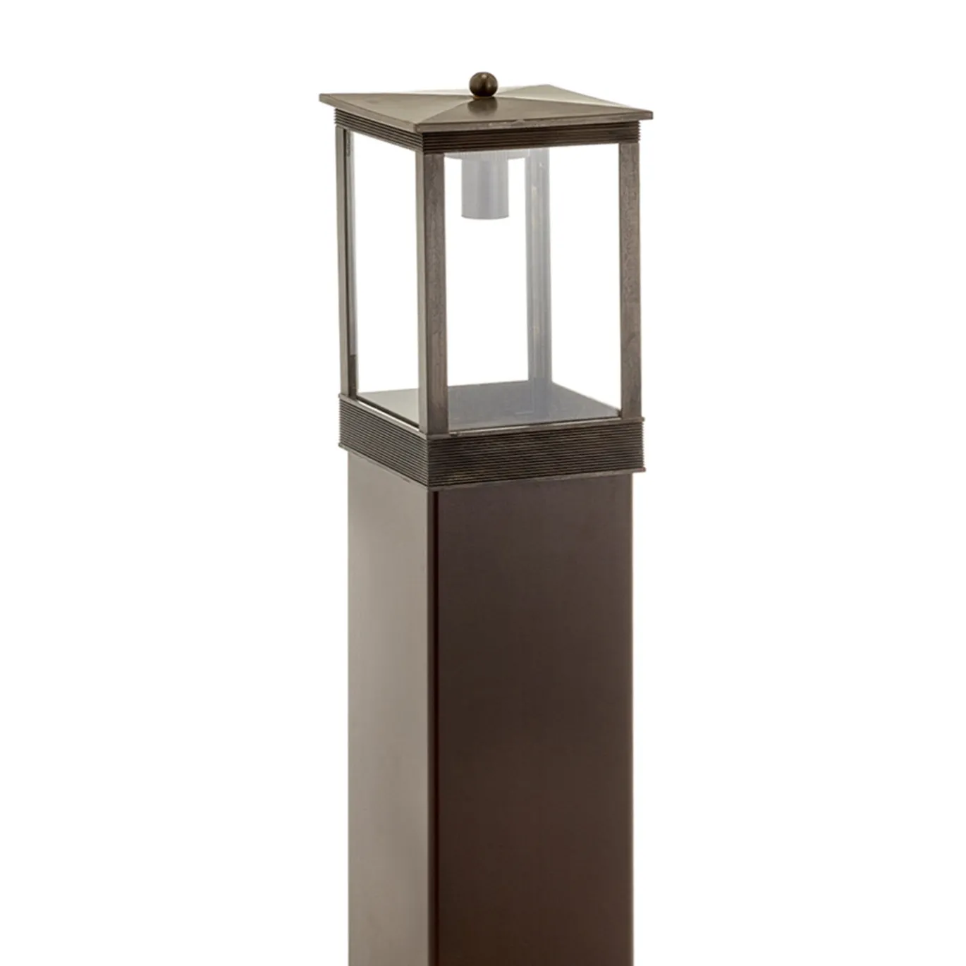 Lampioncino da esterno Eden Cube in ottone e vetro