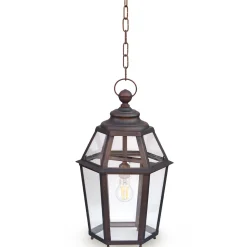 Lanterna Esagonale Clara in ottone brunito