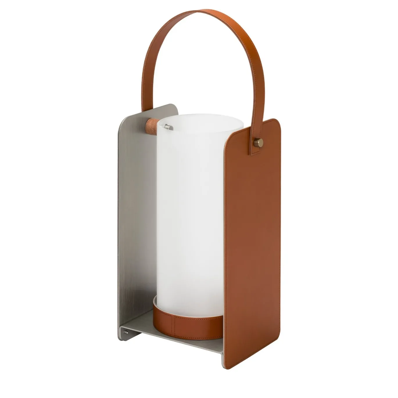 Lanterna Lumen Media in Pelle Saddle Marrone di Simone Fanciullacci