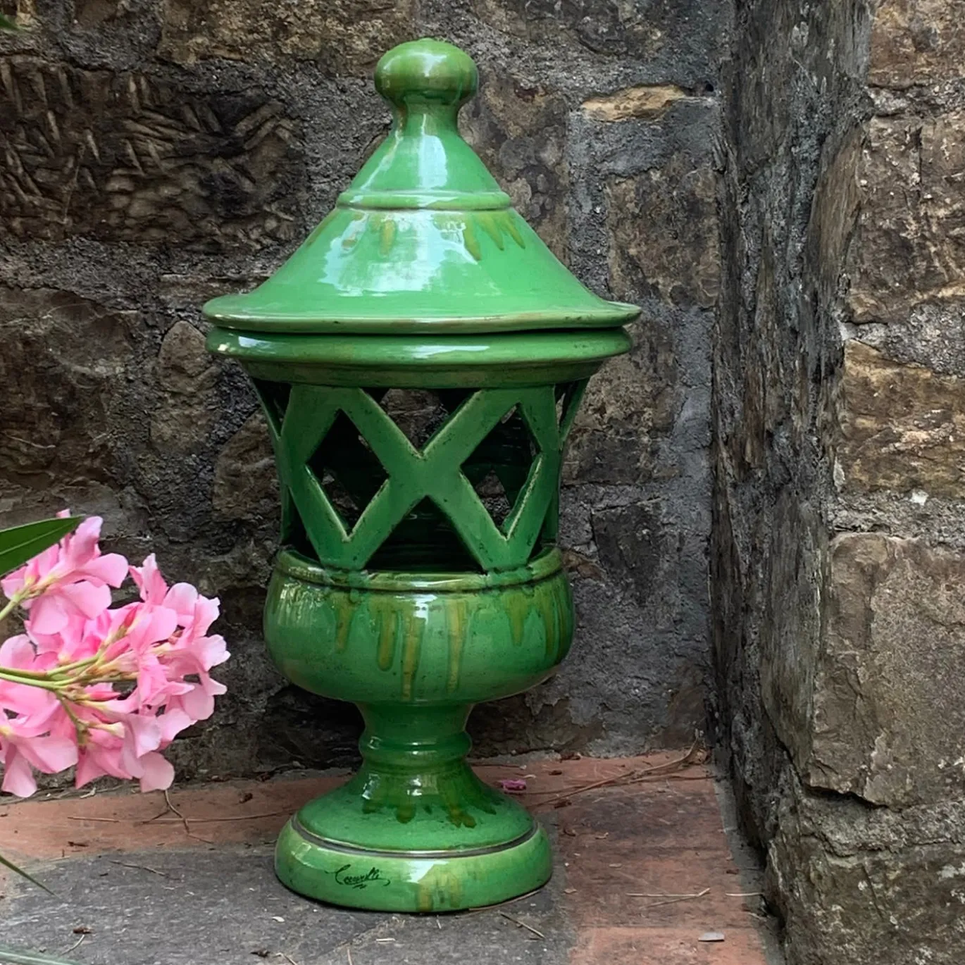 Lanterna Verde grande con rombi