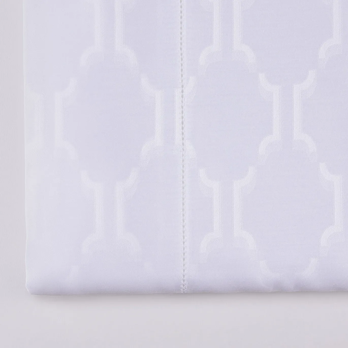 Lenzuolo matrimoniale Waldorf Damasco Bianco