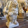 Leone Marzocco Scultura in gesso bianco