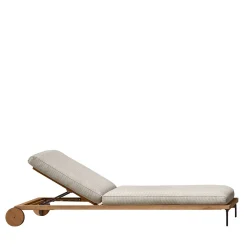Lettino Cleo Beige in legno di Accoya di Marco Acerbis