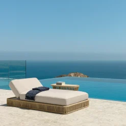 Lettino Cliff Beige di Ludovica & Roberto Palomba