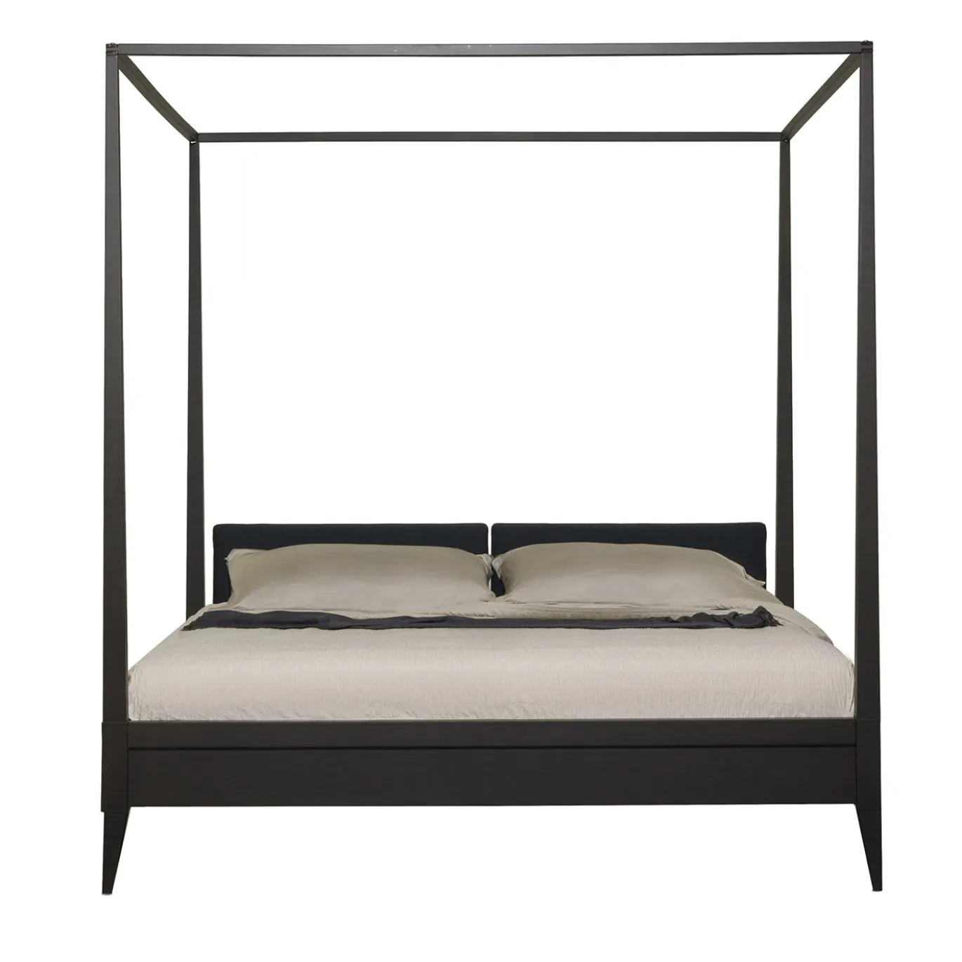 Letto a baldacchino Valentino con struttura in legno di ciliegio