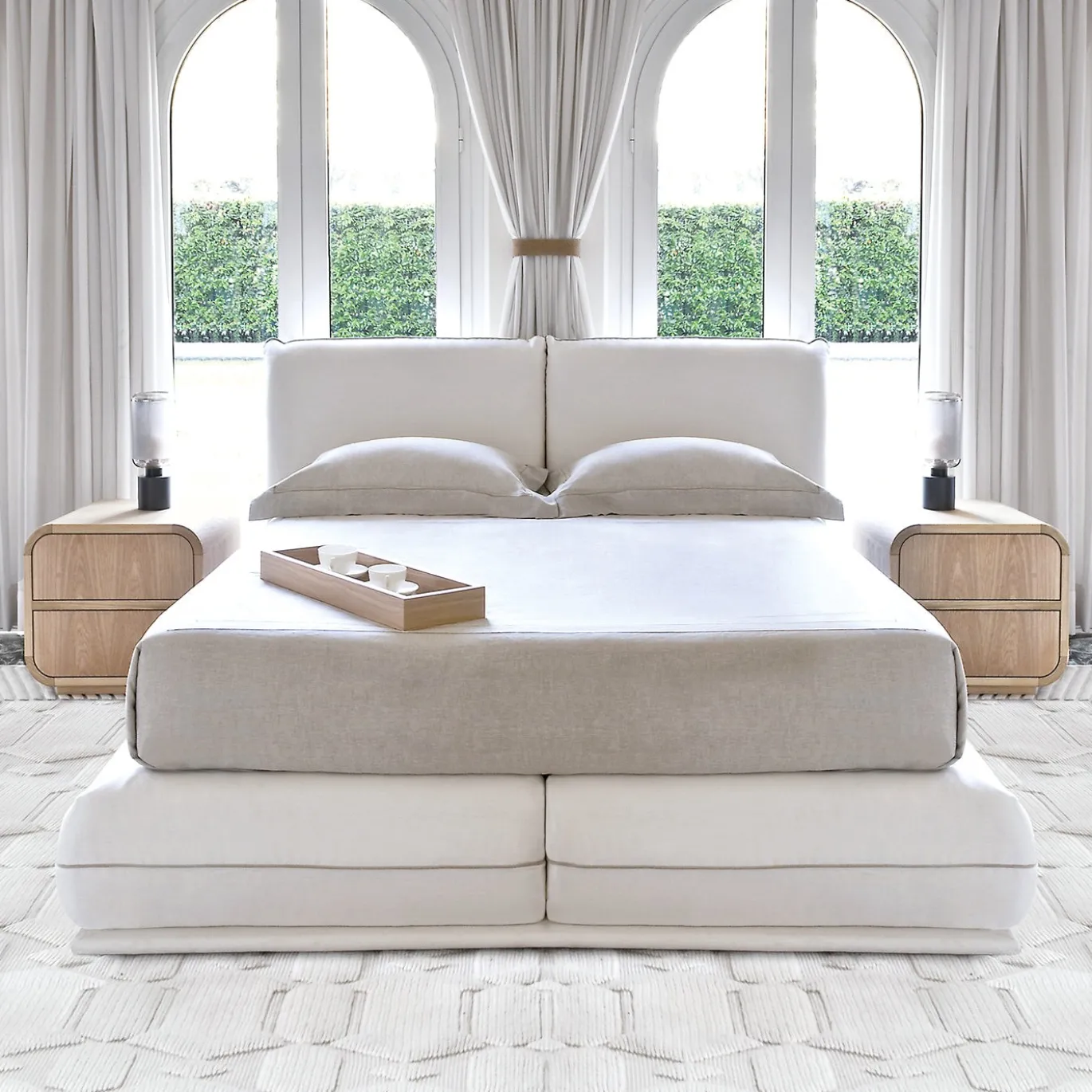 Letto Almond Bianco dalla Collezione Riviera