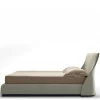 Letto Altea in Pelle e Tessuto Grigio