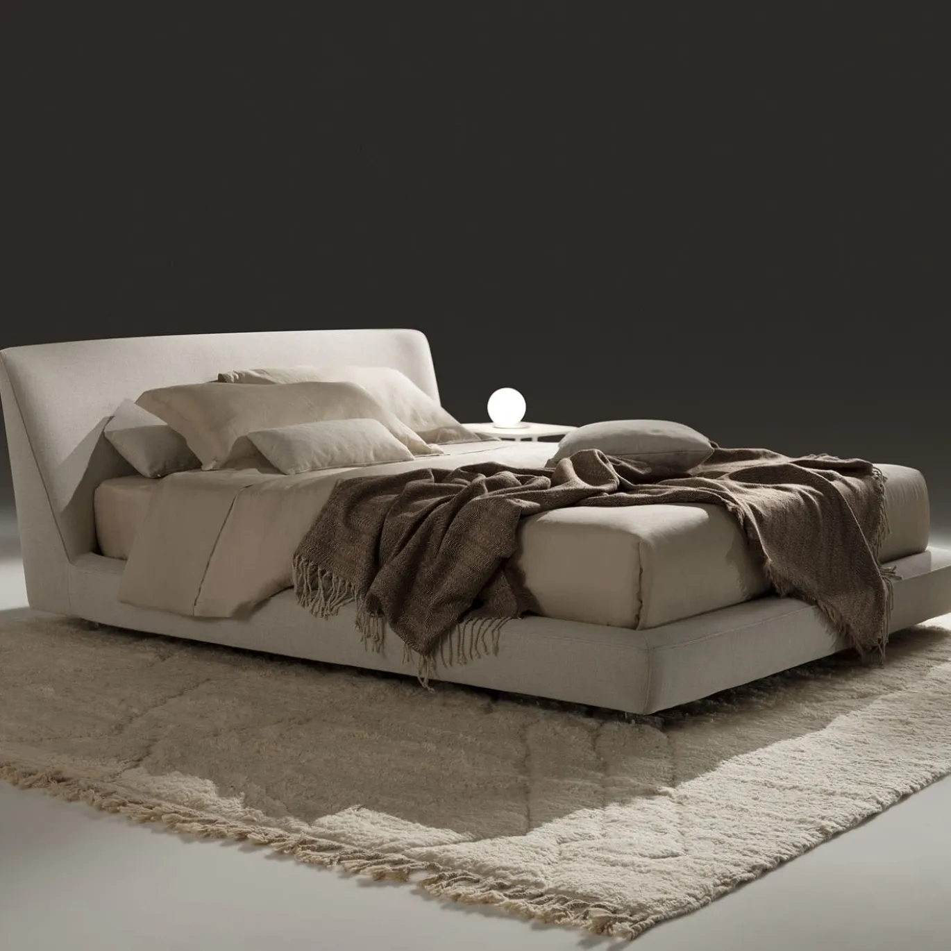 Letto Athene in Tessuto Beige