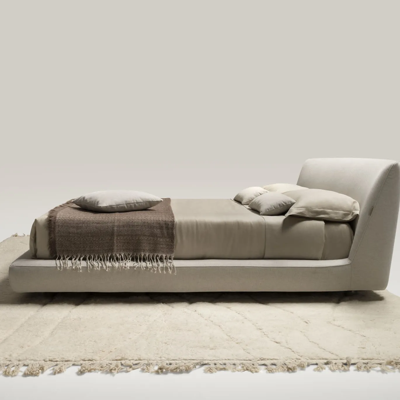 Letto Athene in Tessuto Beige
