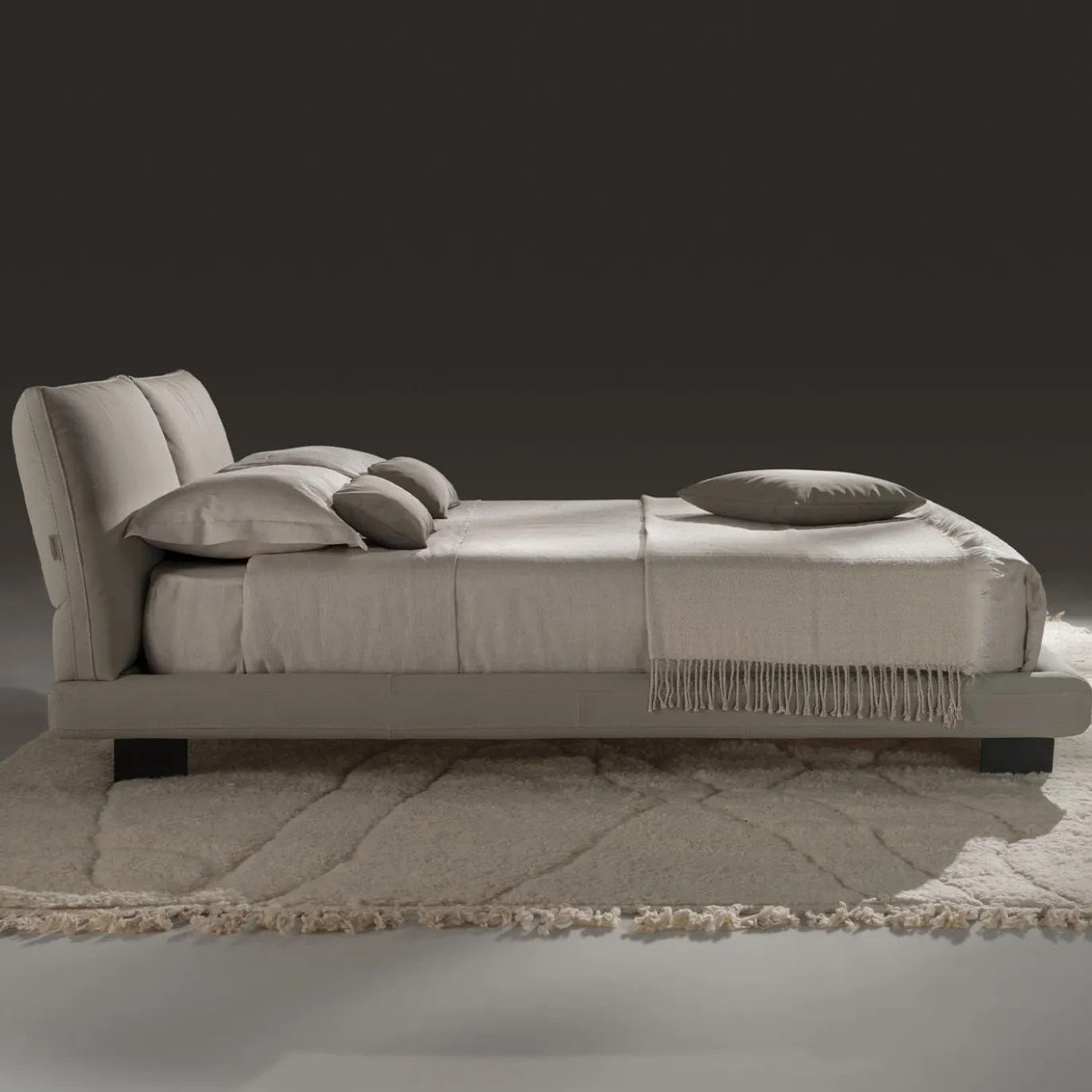Letto Beverly in Pelle Beige