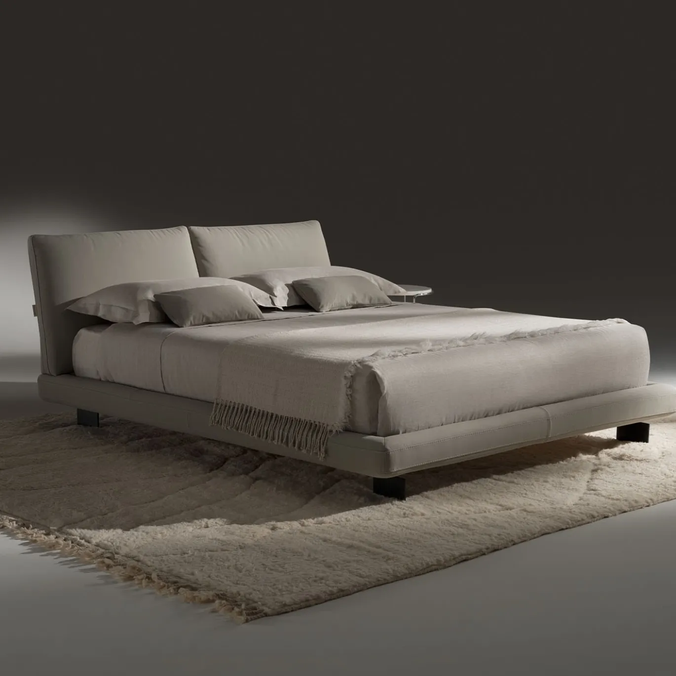 Letto Beverly in Pelle Beige