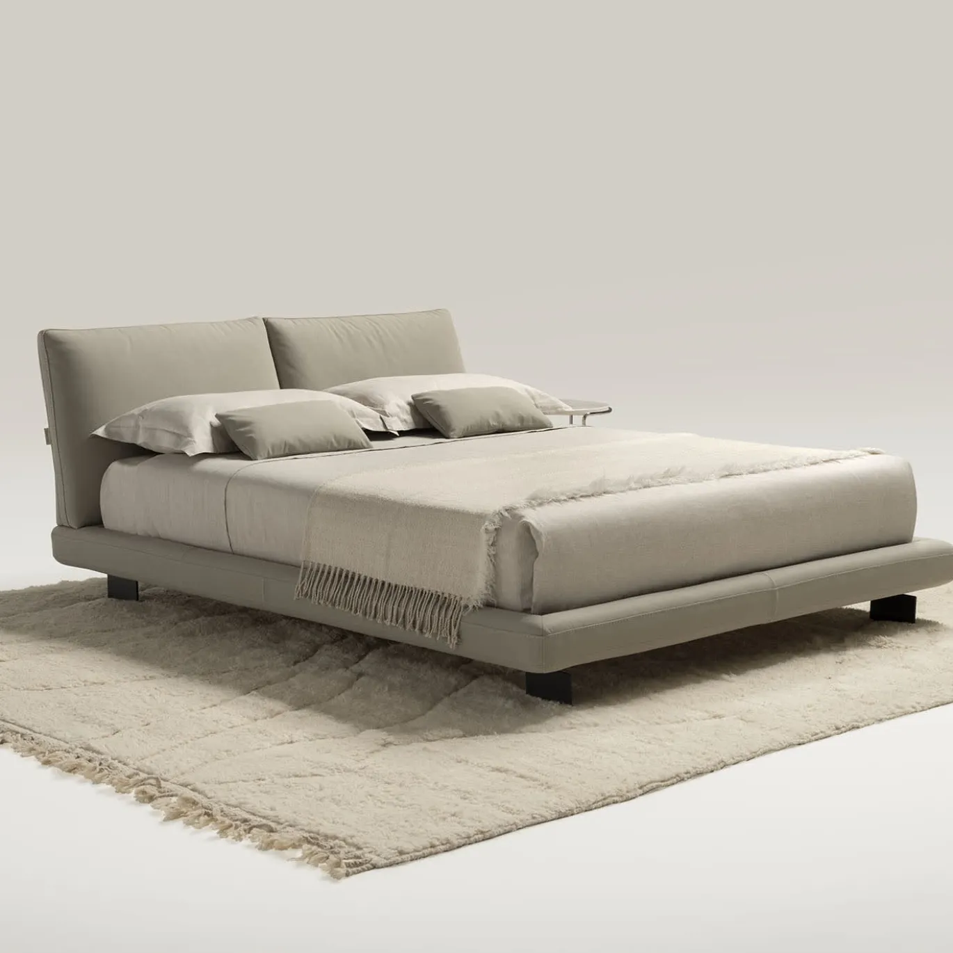 Letto Beverly in Pelle Beige