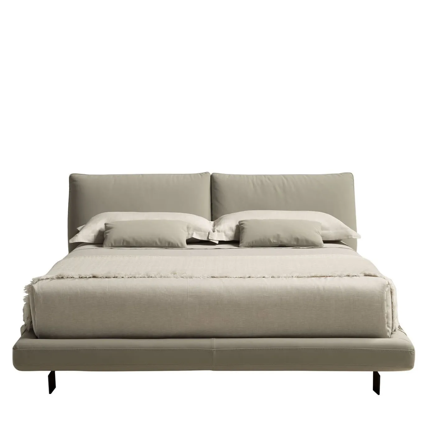 Letto Beverly in Pelle Beige