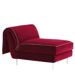 Letto da giorno Casquet Mini in velluto rosso passione