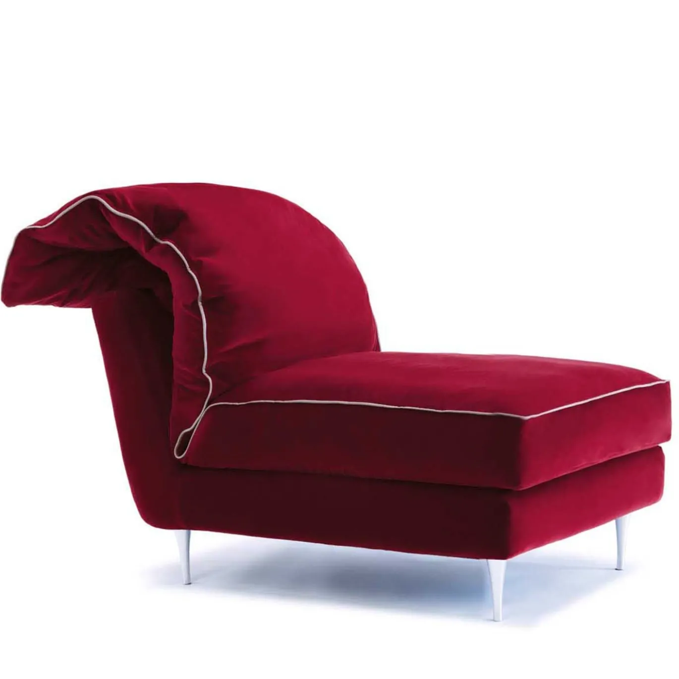 Letto da giorno Casquet Mini in velluto rosso passione