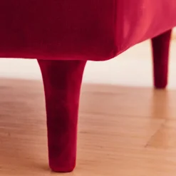 Letto da giorno in velluto Casquet Red Passion