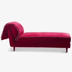 Letto da giorno in velluto Casquet Red Passion