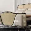 Letto in paglia di Vienna in stile Luigi XV