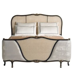 Letto in paglia di Vienna in stile Luigi XV