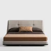Letto Jackie in tessuto e legno beige