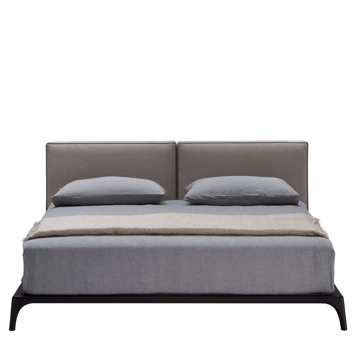 Letto King-Size Milano in pelle beige