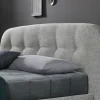 Letto King-size Sophie con Testiera con bottoni Grigio