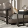 Letto Kokò in pelle e legno beige