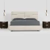 Letto Luxor con testiera trapuntata Beige
