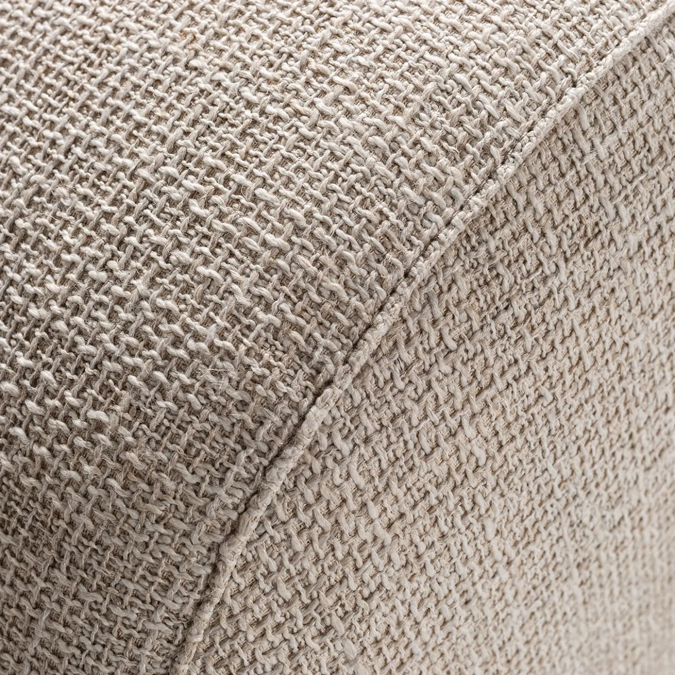 Letto Maki Rivestito in tessuto Tread con base in legno Moka lucido