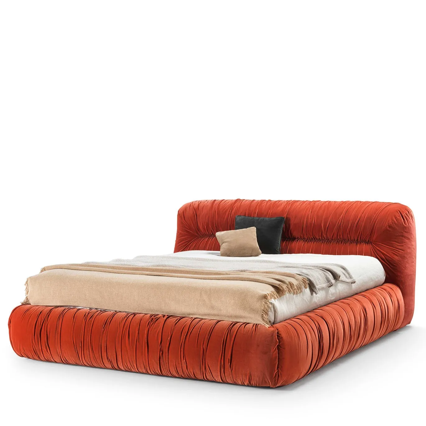 Letto Mambo In Velluto Arancione di Lorenza Bozzoli