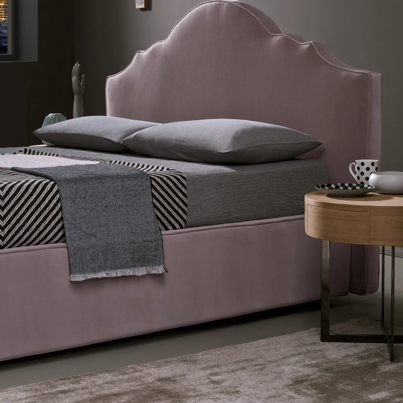 Letto matrimoniale Tiffany Taupe