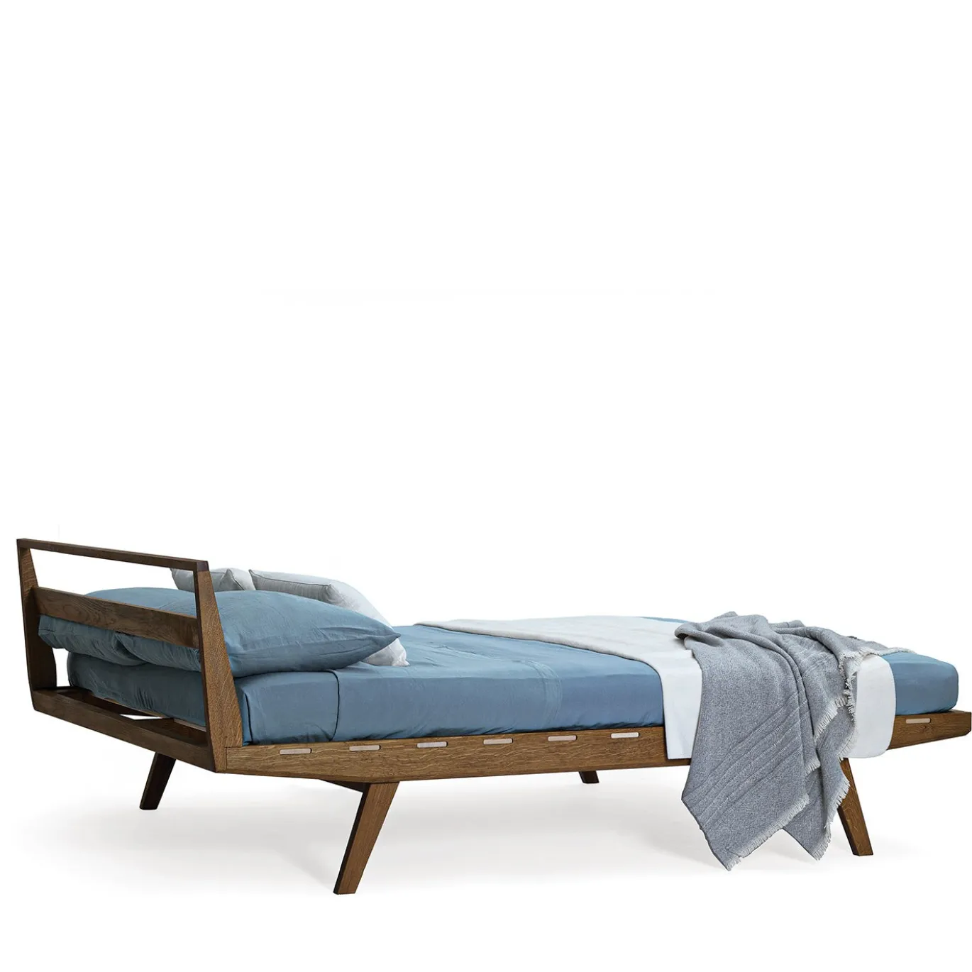 Letto Mattia in legno di quercia Queen Size