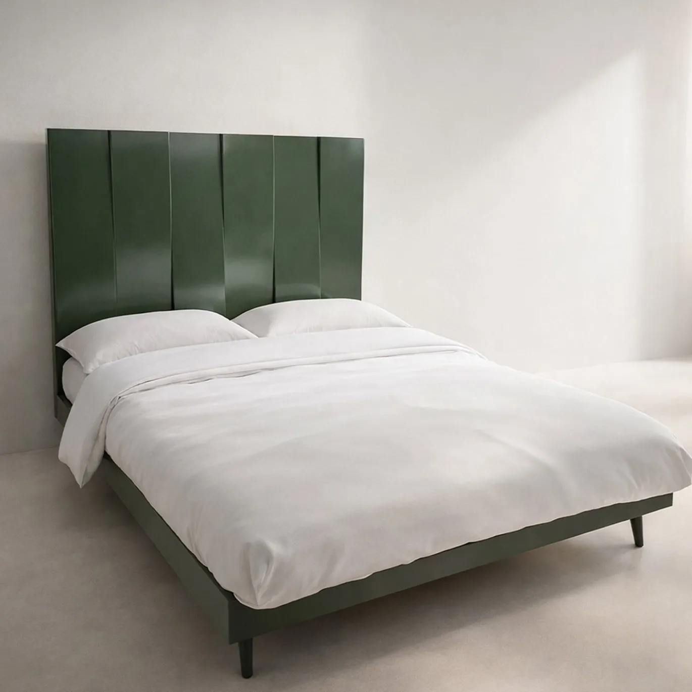Letto Minimalista V Alto in Legno Verde
