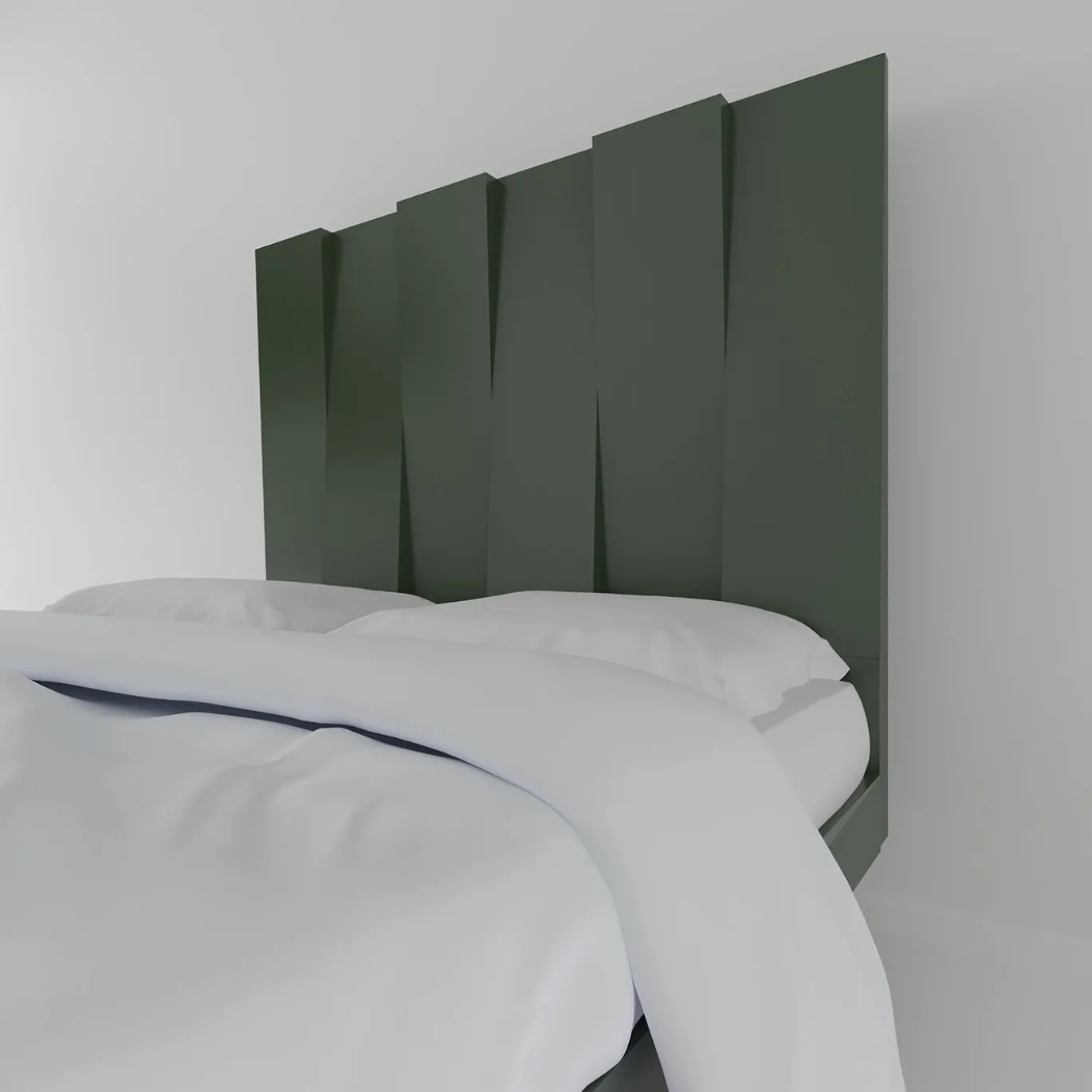 Letto Minimalista V Alto in Legno Verde